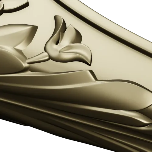 Ornate Acanthus Scroll STL model for CNC milling