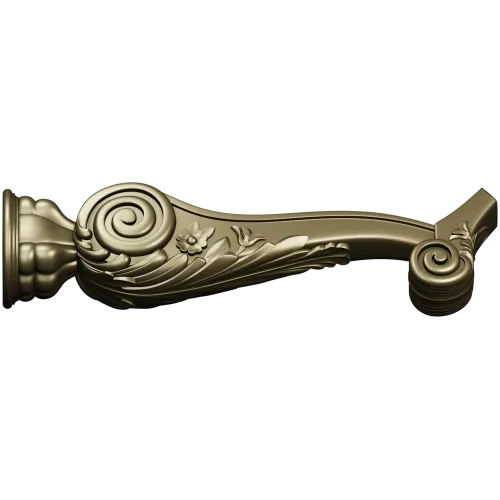 Ornate Acanthus Scroll STL model for CNC milling