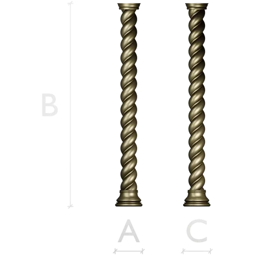Spiral baluster 3D model STL for CNC routing