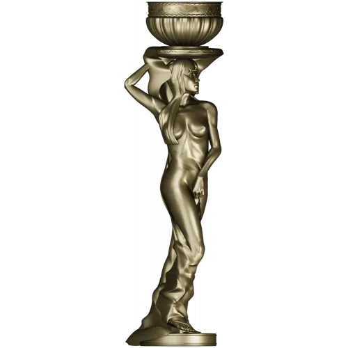 Кариатида с чашей - 3D модель STL для ЧПУ