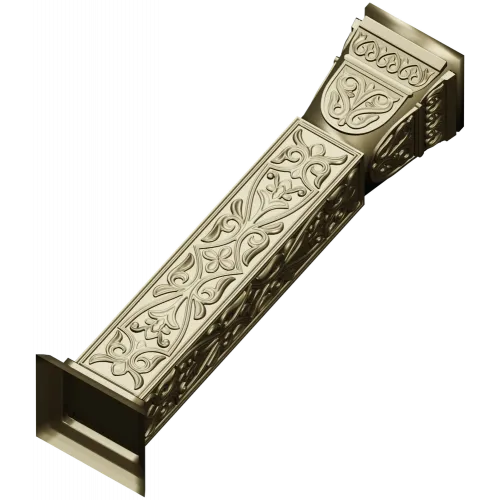 Ornate Floral Baluster 3D STL Model for CNC Carving