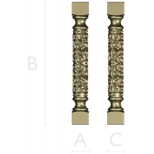 Aurelia Ornamental Baluster - STL 3D Model for CNC Milling