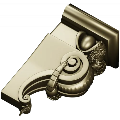 Volute Corbel 3D Model (STL) for CNC