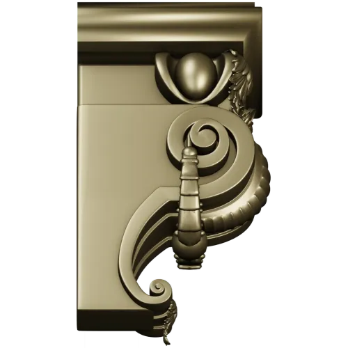 Volute Corbel 3D Model (STL) for CNC