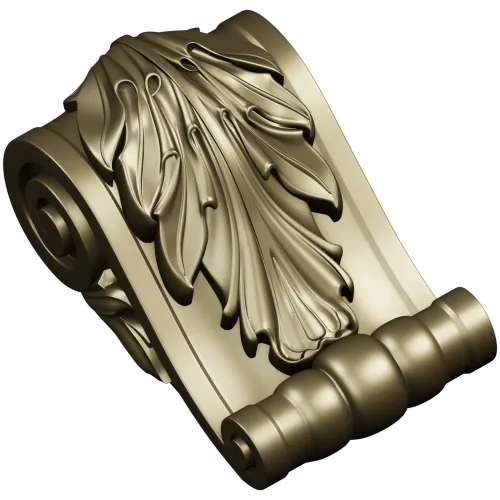 Acanthus Scroll Corbel - STL 3D model for CNC milling