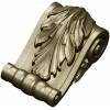 Acanthus Scroll Corbel - STL 3D model for CNC milling