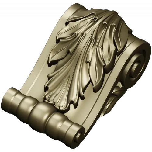 Acanthus Scroll Corbel - STL 3D model for CNC milling
