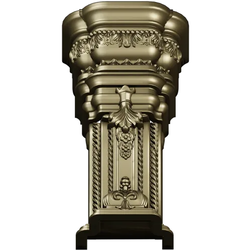 Imperial Acanthus Baluster - STL 3D model for CNC