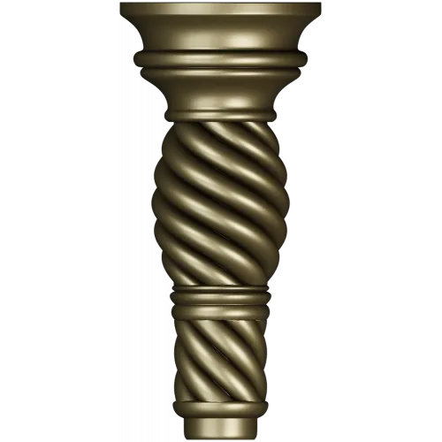 Spiral Twist Baluster - detailed STL 3D model for CNC milling