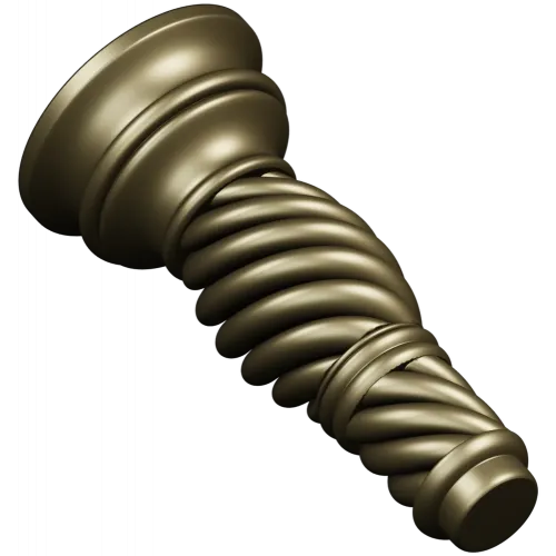 Spiral Twist Baluster - detailed STL 3D model for CNC milling