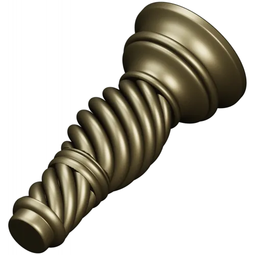 Spiral Twist Baluster - detailed STL 3D model for CNC milling