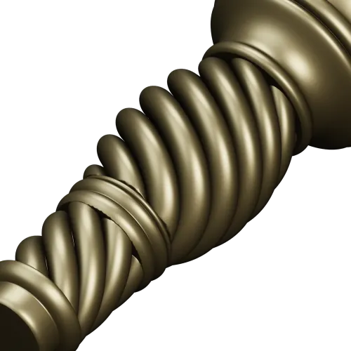 Spiral Twist Baluster - detailed STL 3D model for CNC milling