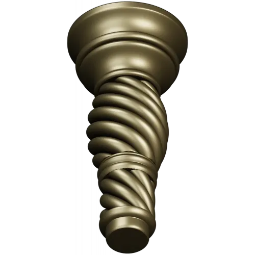 Spiral Twist Baluster - detailed STL 3D model for CNC milling