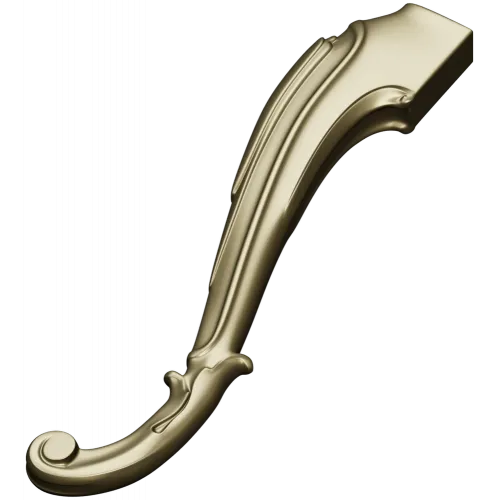Rococo Scroll Furniture Leg - STL 3D model for CNC
