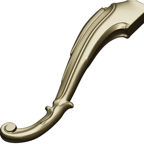 Rococo Scroll Furniture Leg - STL 3D model for CNC