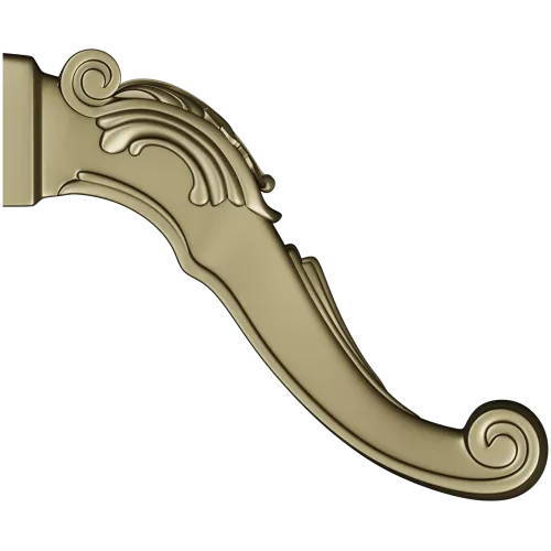 Auric Scroll - ornate furniture leg STL 3D model for CNC