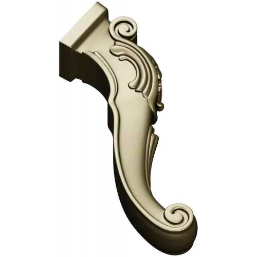 Auric Scroll - ornate furniture leg STL 3D model for CNC