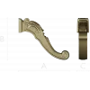 Auric Scroll - ornate furniture leg STL 3D model for CNC