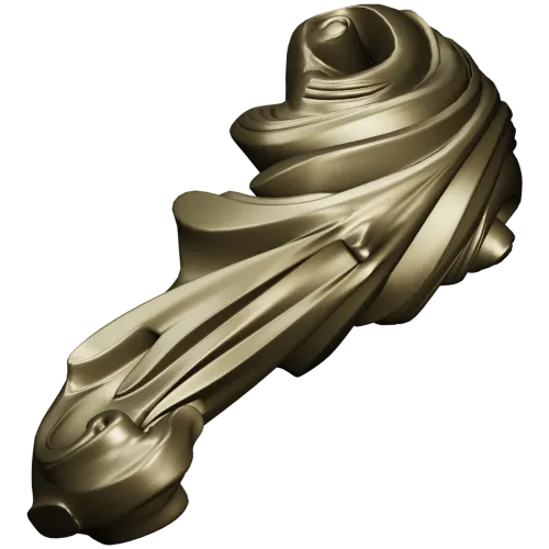 Резная завитка в стиле барокко - STL 3D модель для ЧПУ