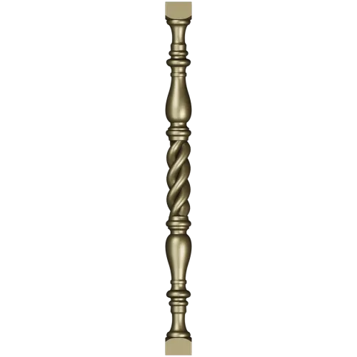 Spiral turned baluster - STL 3D model for CNC milling