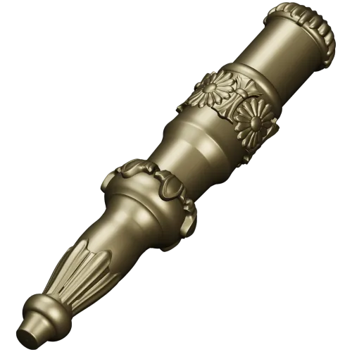 Daisy Acanthus Baluster - STL 3D model for CNC