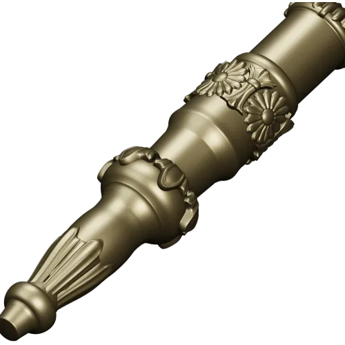 Daisy Acanthus Baluster - STL 3D model for CNC