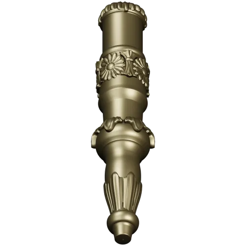 Daisy Acanthus Baluster - STL 3D model for CNC
