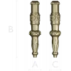Daisy Acanthus Baluster - STL 3D model for CNC