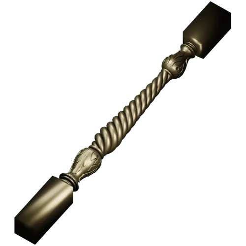 Baroque Rope Baluster STL for CNC milling
