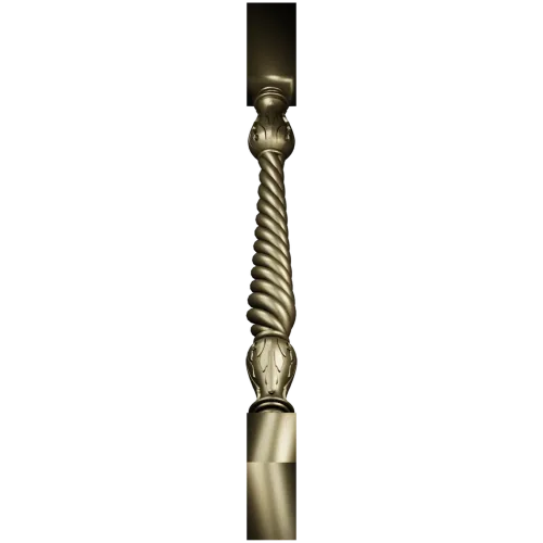 Baroque Rope Baluster STL for CNC milling