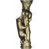 Балясина "Лесное Объятие" - медведи и листва, 3D модель STL для ЧПУ