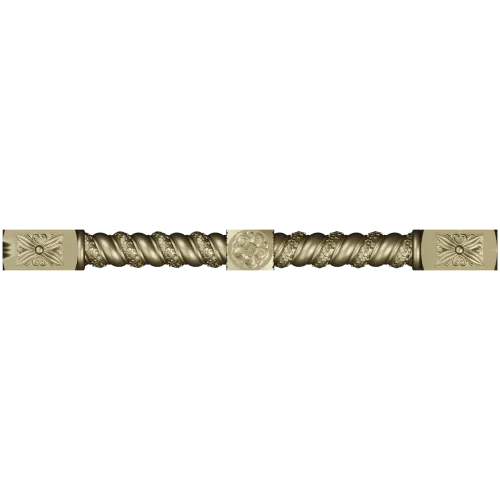 Florentine Rosette Twisted Baluster STL for CNC