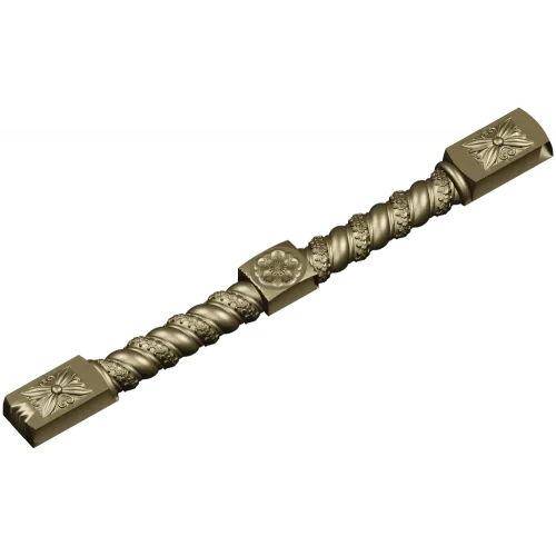Florentine Rosette Twisted Baluster STL for CNC
