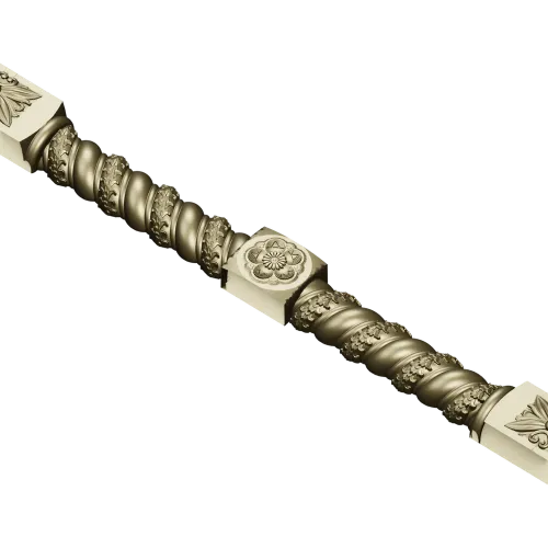 Florentine Rosette Twisted Baluster STL for CNC
