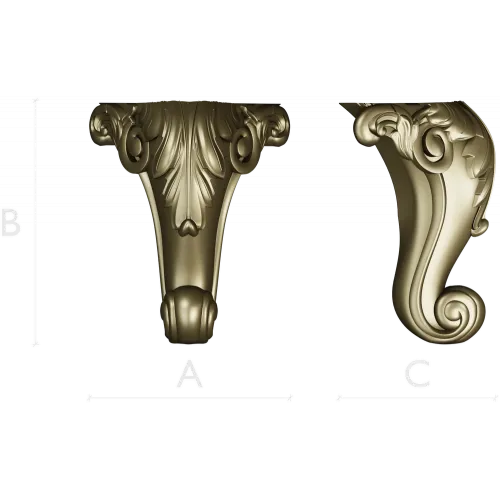 Ренессансная мебельная ножка - STL для ЧПУ