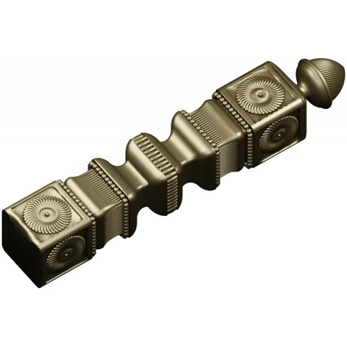 Rosette Acorn Baluster - STL 3D model for CNC