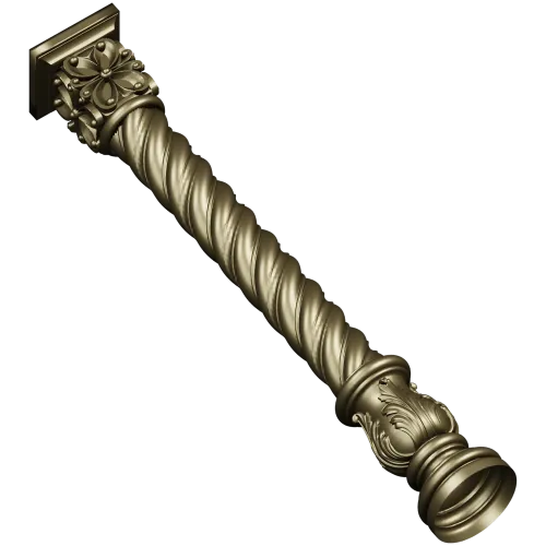 Spiral Acanthus Baluster - STL 3D model for CNC router