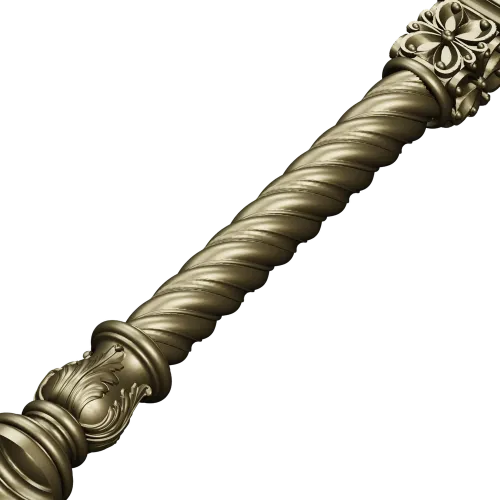 Spiral Acanthus Baluster - STL 3D model for CNC router