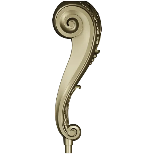 Serpentine Scroll Baluster STL 3D model for CNC router