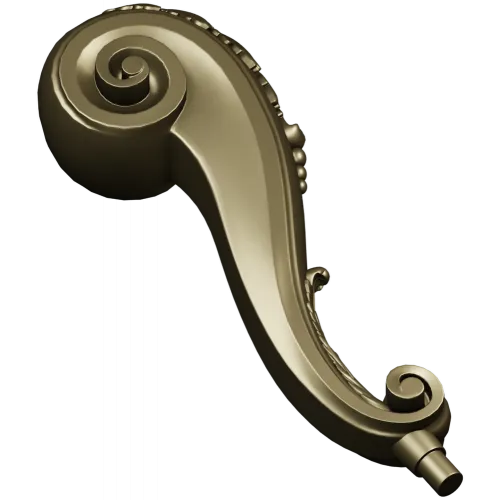 Serpentine Scroll Baluster STL 3D model for CNC router