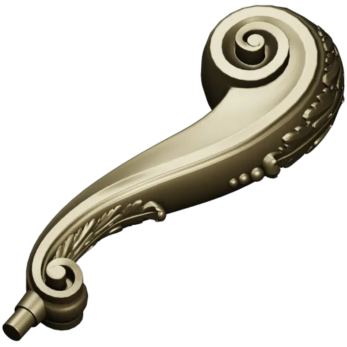Serpentine Scroll Baluster STL 3D model for CNC router