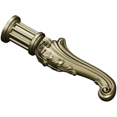 Acanthus Scroll Leg - Baroque Decorative Furniture Leg STL