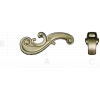 Regency Acanthus Scroll - STL 3D model for CNC routing