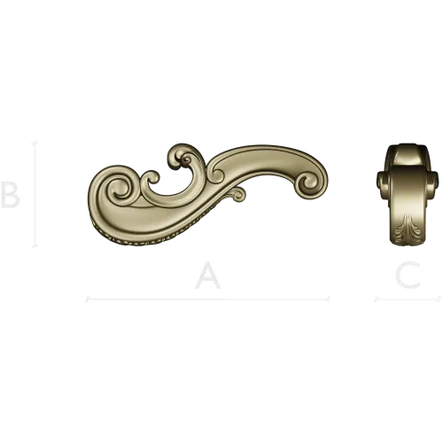 Regency Acanthus Scroll - STL 3D model for CNC routing