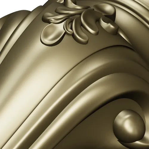 Классическая мебельная ножка в стиле рококо - 3D модель STL для ЧПУ