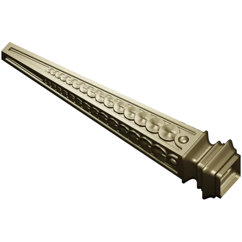 Beaded Tapered Baluster - STL 3D model for CNC milling