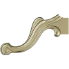 Rococo Scroll Applique - STL 3D model for CNC wood carving