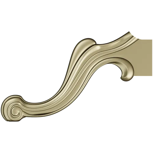 Rococo Scroll Applique - STL 3D model for CNC wood carving