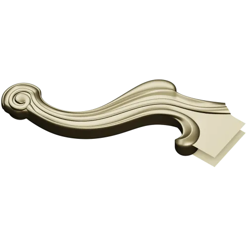 Rococo Scroll Applique - STL 3D model for CNC wood carving