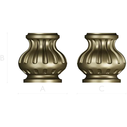 Fluted Auric Baluster STL